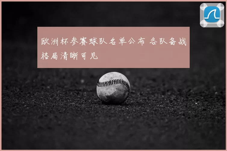 欧洲杯参赛球队名单公布 各队备战格局清晰可见